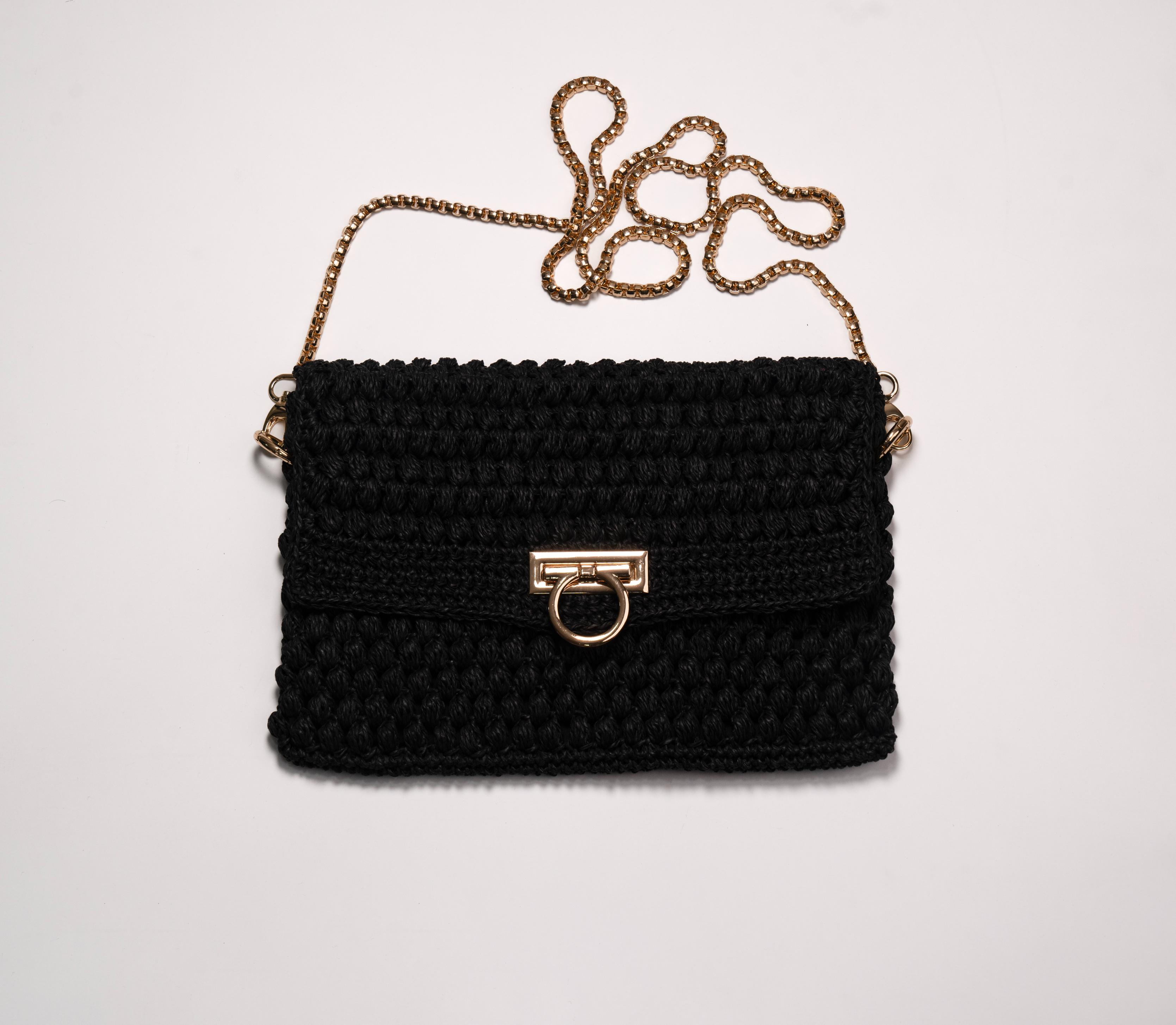 Premium Handmade Knit Tote Bag - Luxury Chunky Crochet Handbag