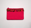 Handmade Boho Knit Makeup Bag - Luxury Crochet Cosmetic Pouch with Pom-Poms